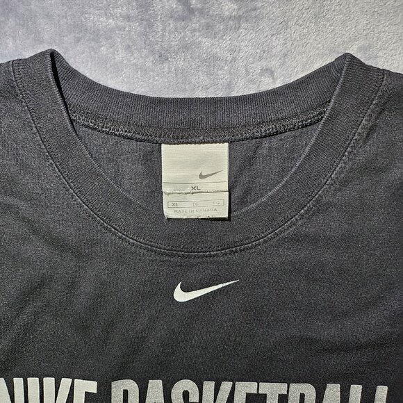 Y2K Vintage Nike "Nike Basketball" Center Swoosh Logo Tank Top Men's XL Black - Picture 4 of 7